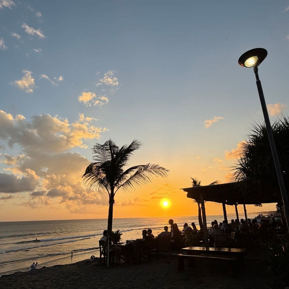 canggu batu belig beach sunset