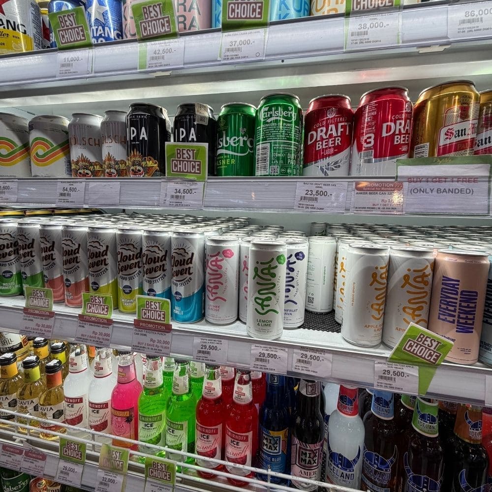 발리 짱구 마트 추천 - Pepito Market 주류 코너